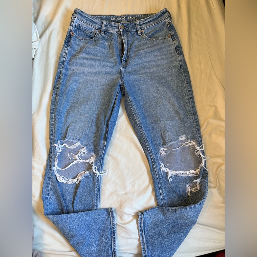 American Eagle Outfitters Light Blue Distressed  Jeans